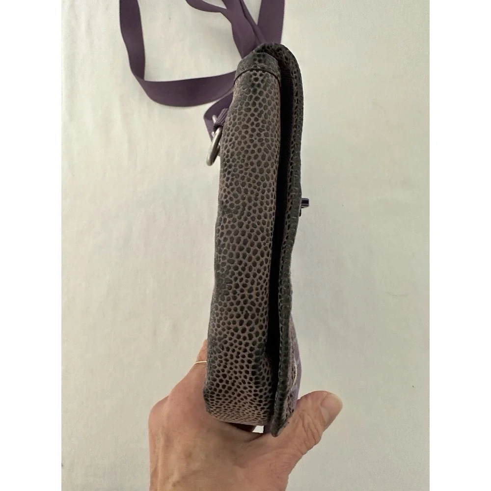 Haiku by Sharon Eisenhauer Vegan Leather Crossbody Bag Purple Travel Packable